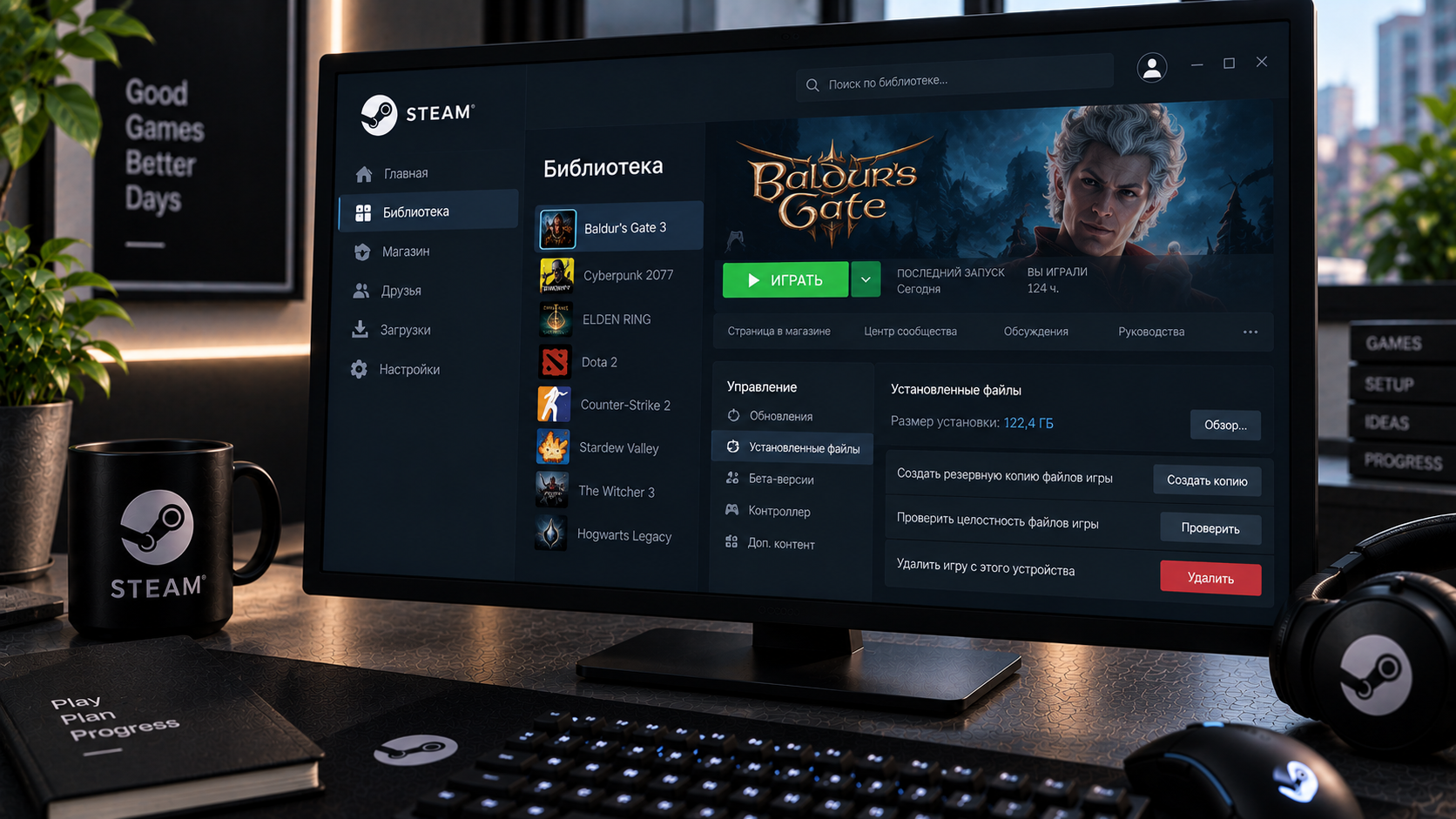 Как удалить игру из Steam