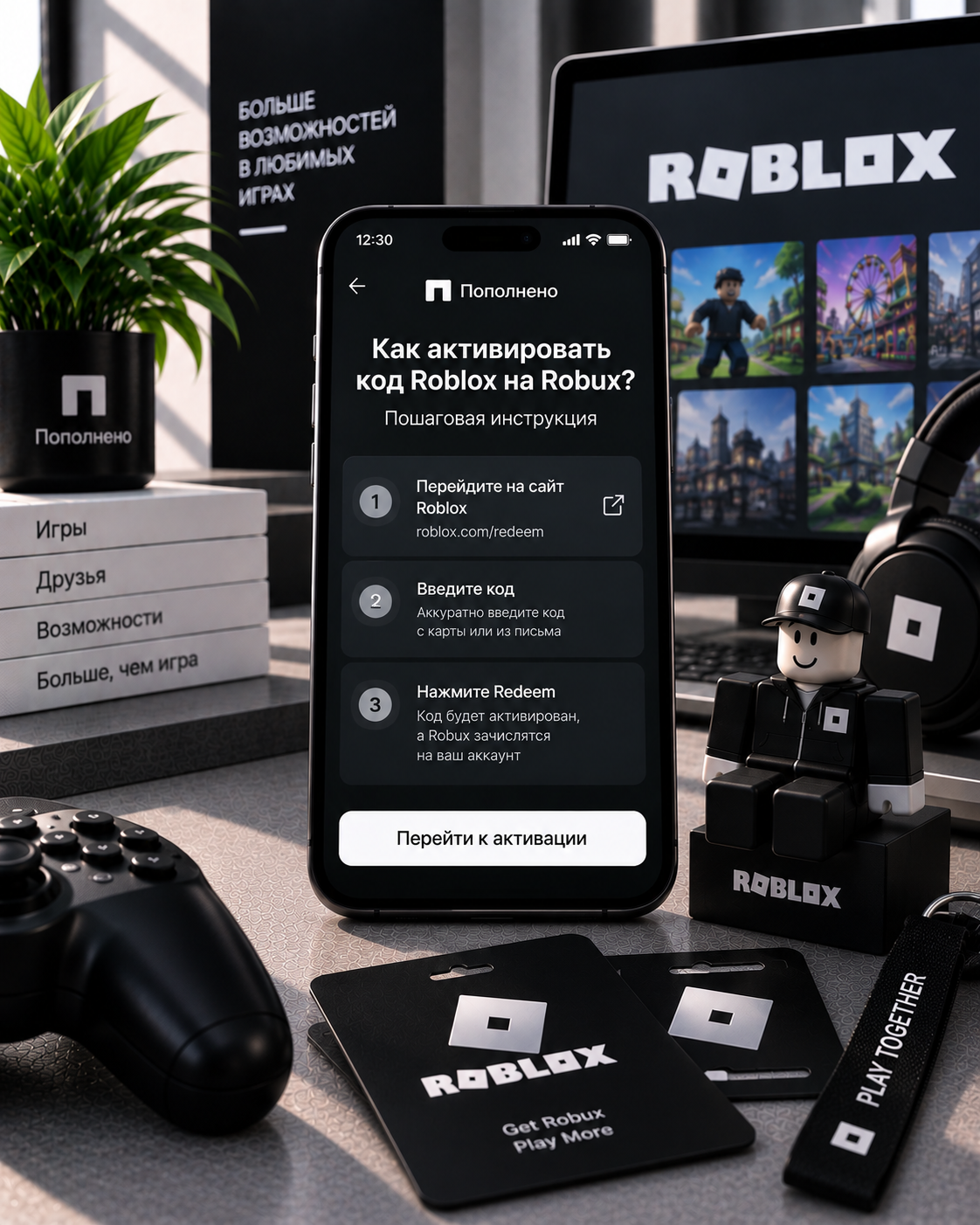 Как активировать код Roblox на Robux в 2026 году — инструкция