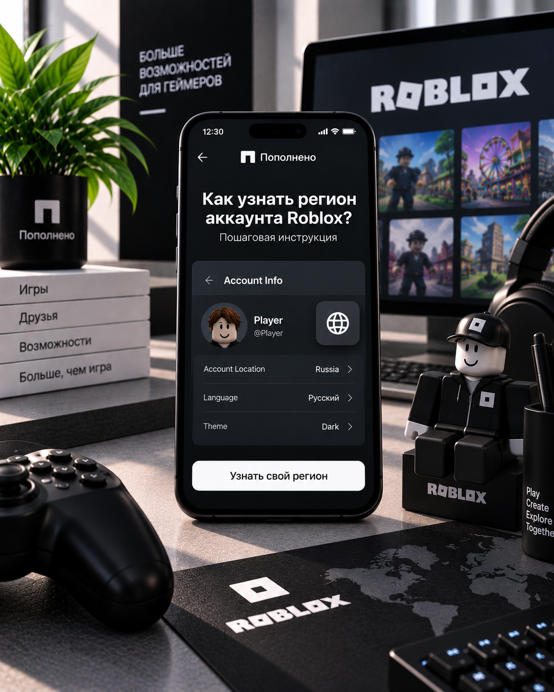 Как узнать регион аккаунта Roblox