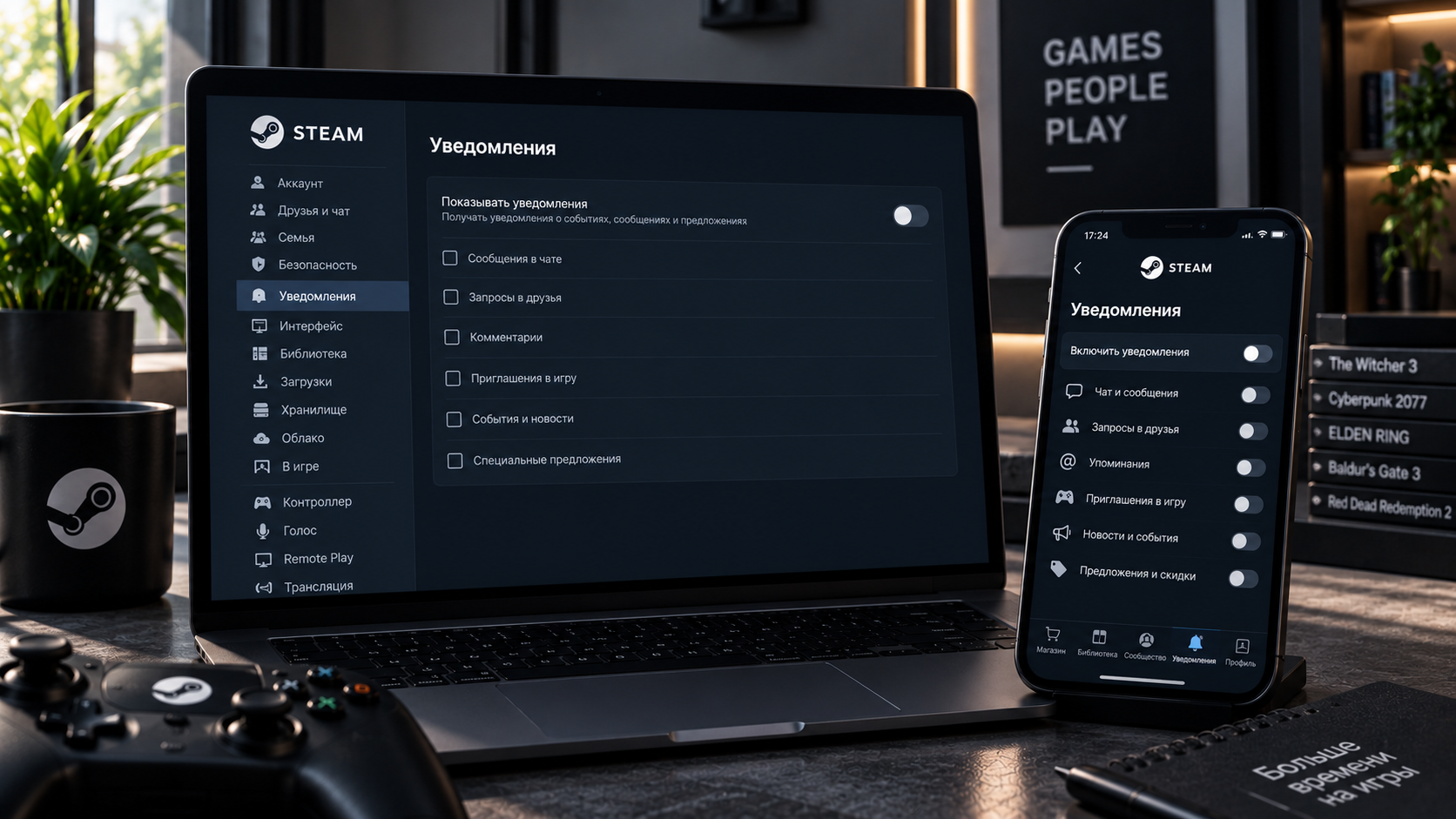 Как отключить уведомления в Steam на ПК и телефоне